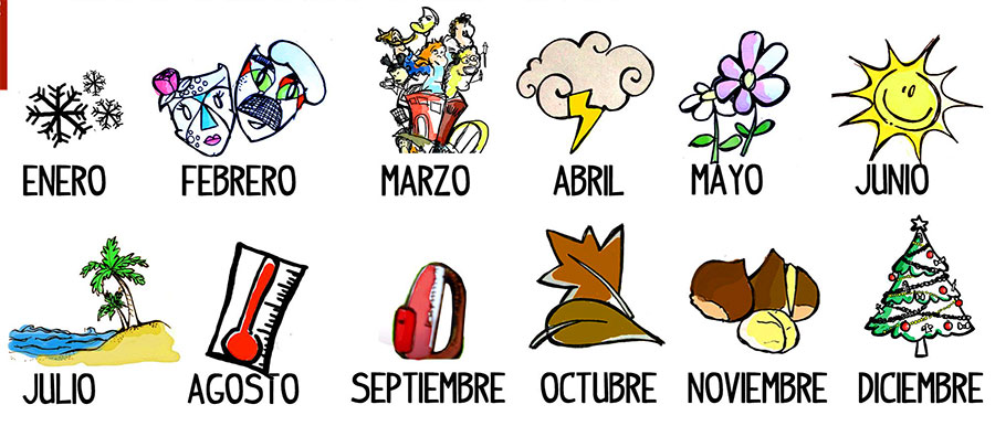 Названия месяцев на испанском